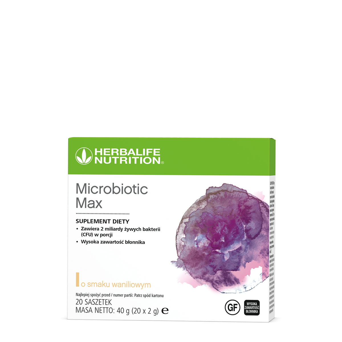 Herbalife Microbiotic Max o smaku waniliowym, 20 saszetek