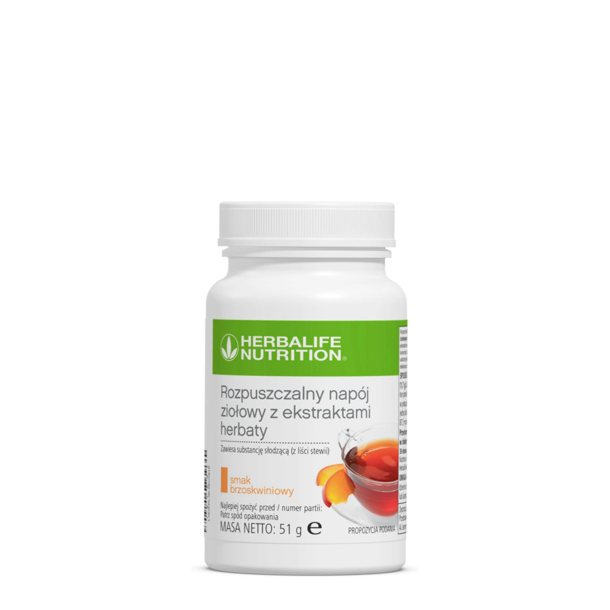 Herbalife Rozpuszczalny napój ziołowy z ekstraktami herbaty, smak brzoskwiniowy, 51 g