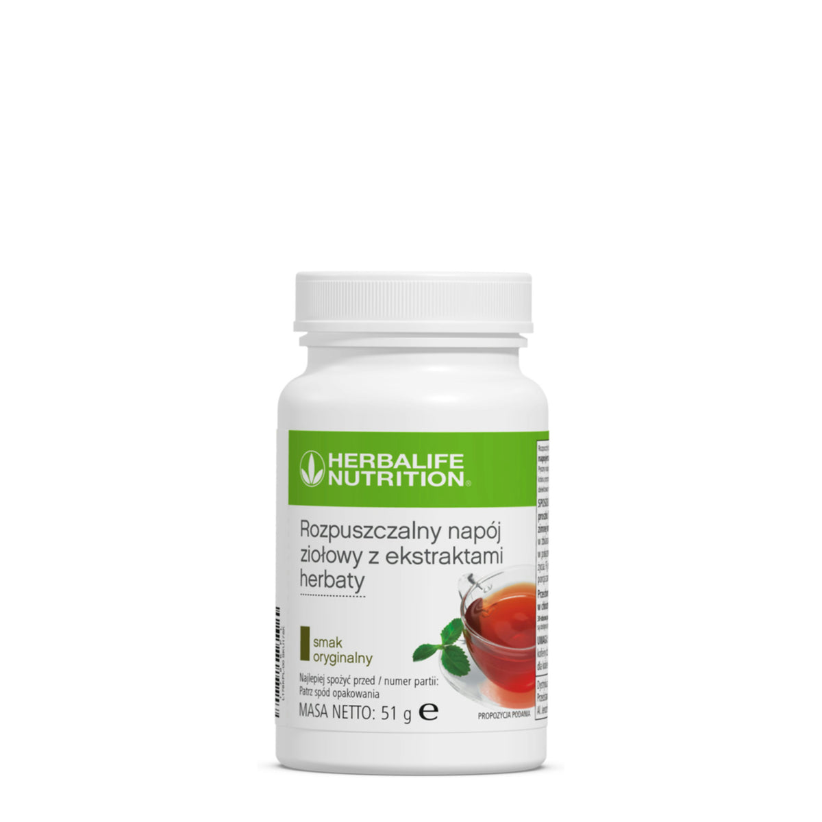Herbalife Rozpuszczalny napój ziołowy z ekstraktami herbaty, smak oryginalny, 51 g